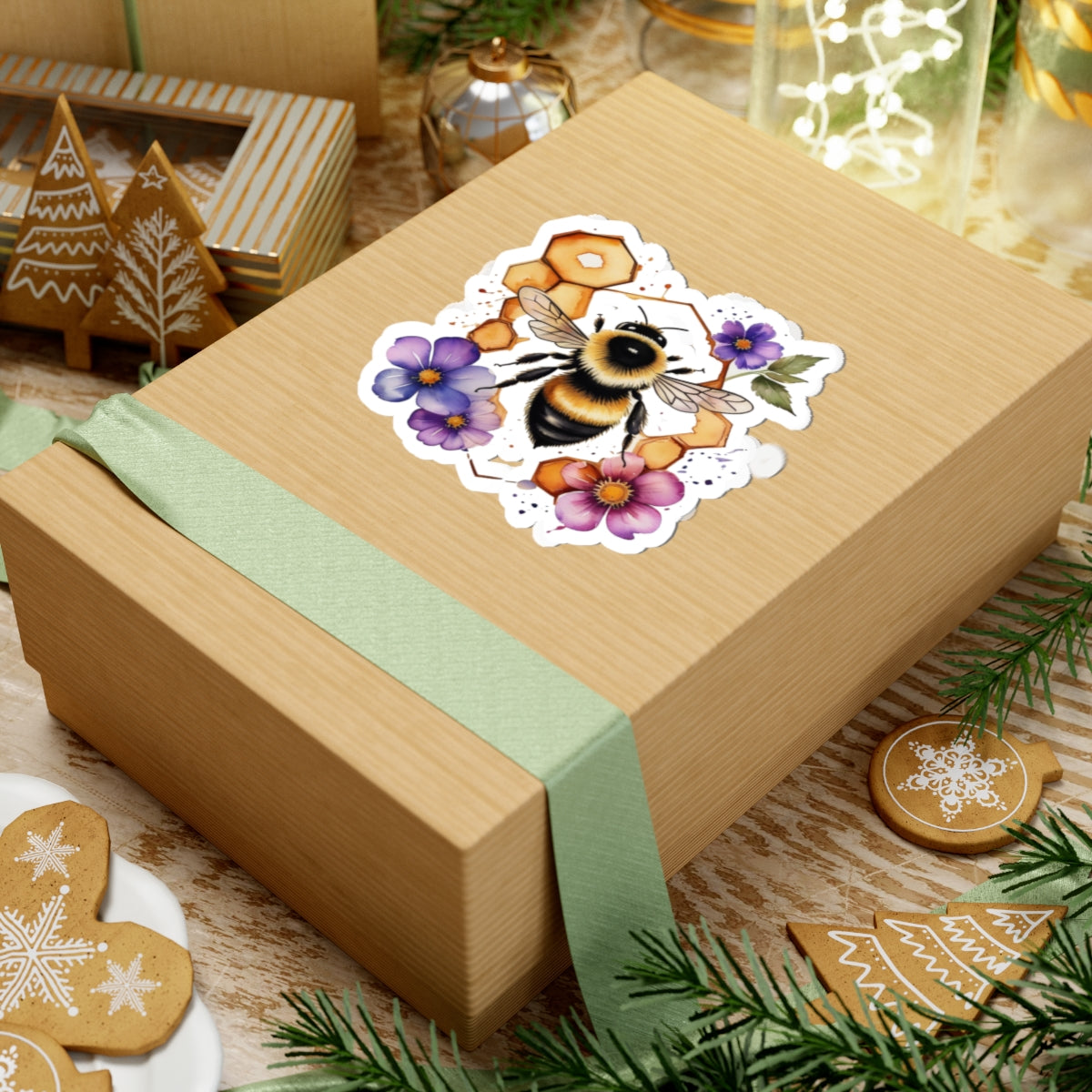 Bubble Bee Kiss-Cut Stickers