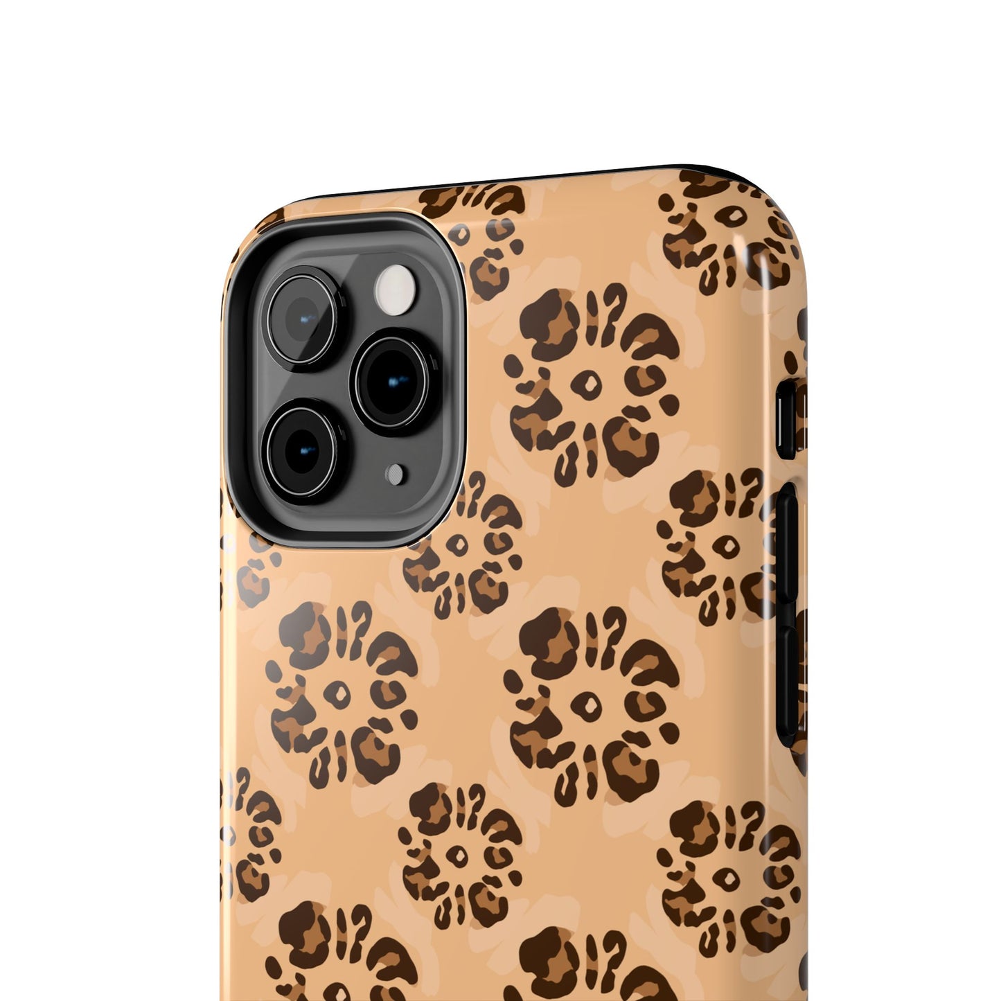 Tough Dual-Layer Phone Case - Leopard Floral Pattern for Ultimate Protection