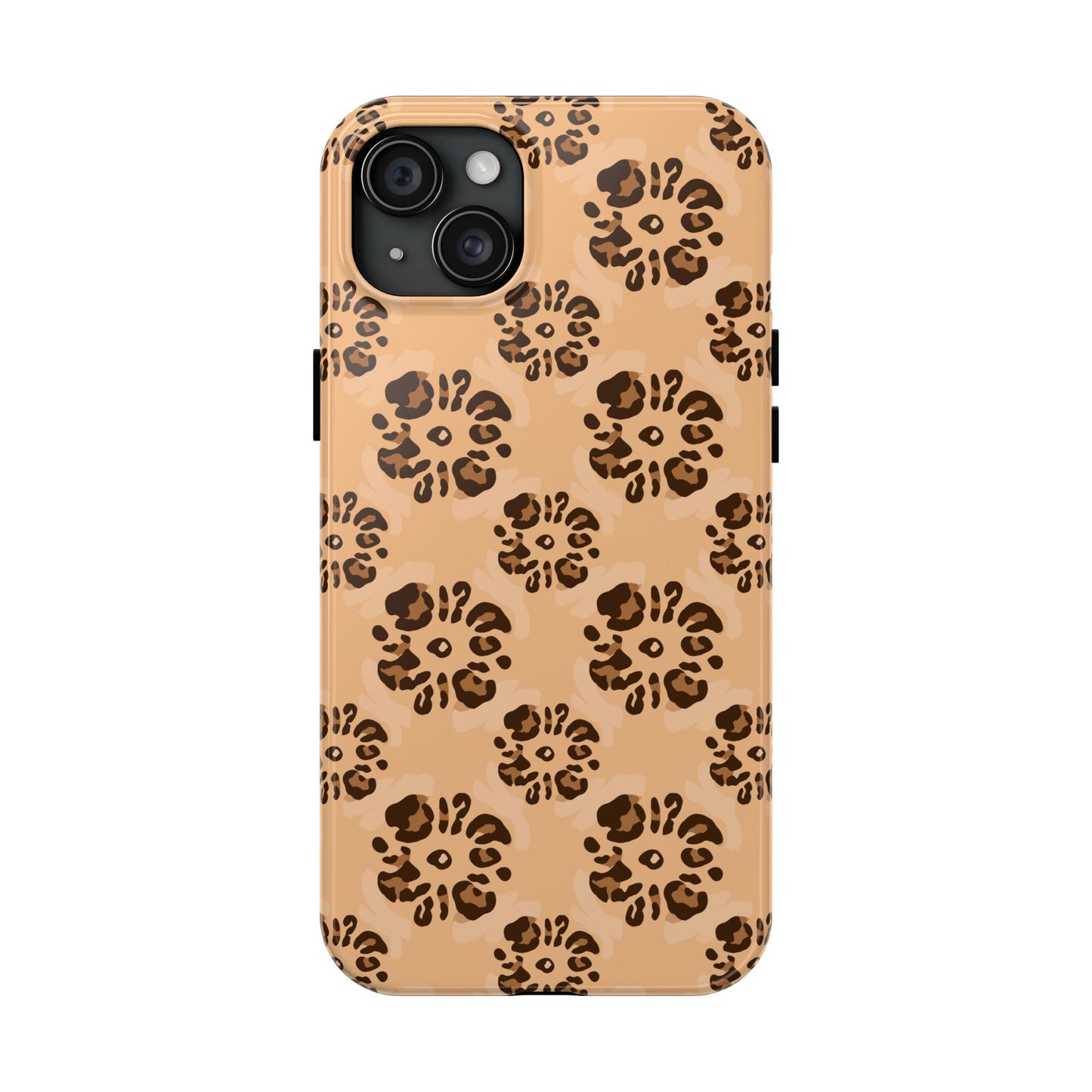 Tough Dual-Layer Phone Case - Leopard Floral Pattern for Ultimate Protection