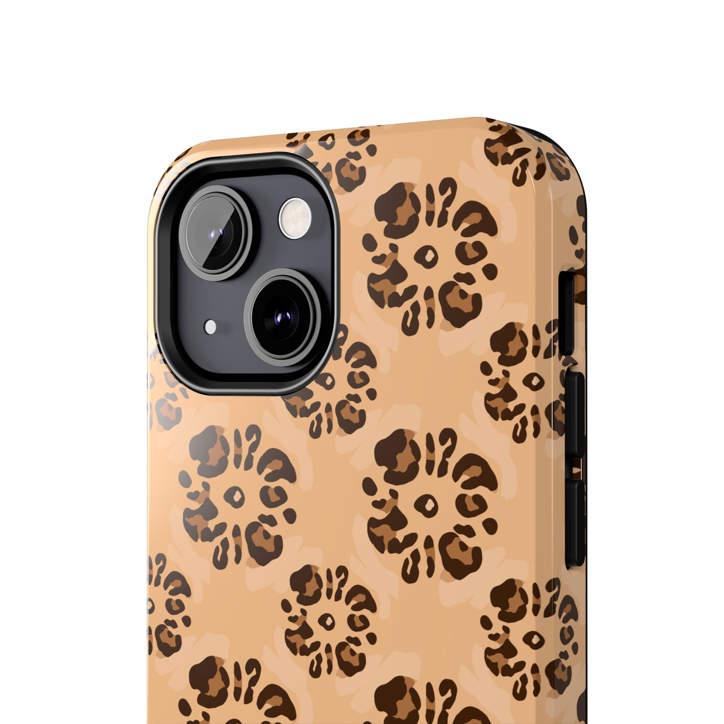 Tough Dual-Layer Phone Case - Leopard Floral Pattern for Ultimate Protection