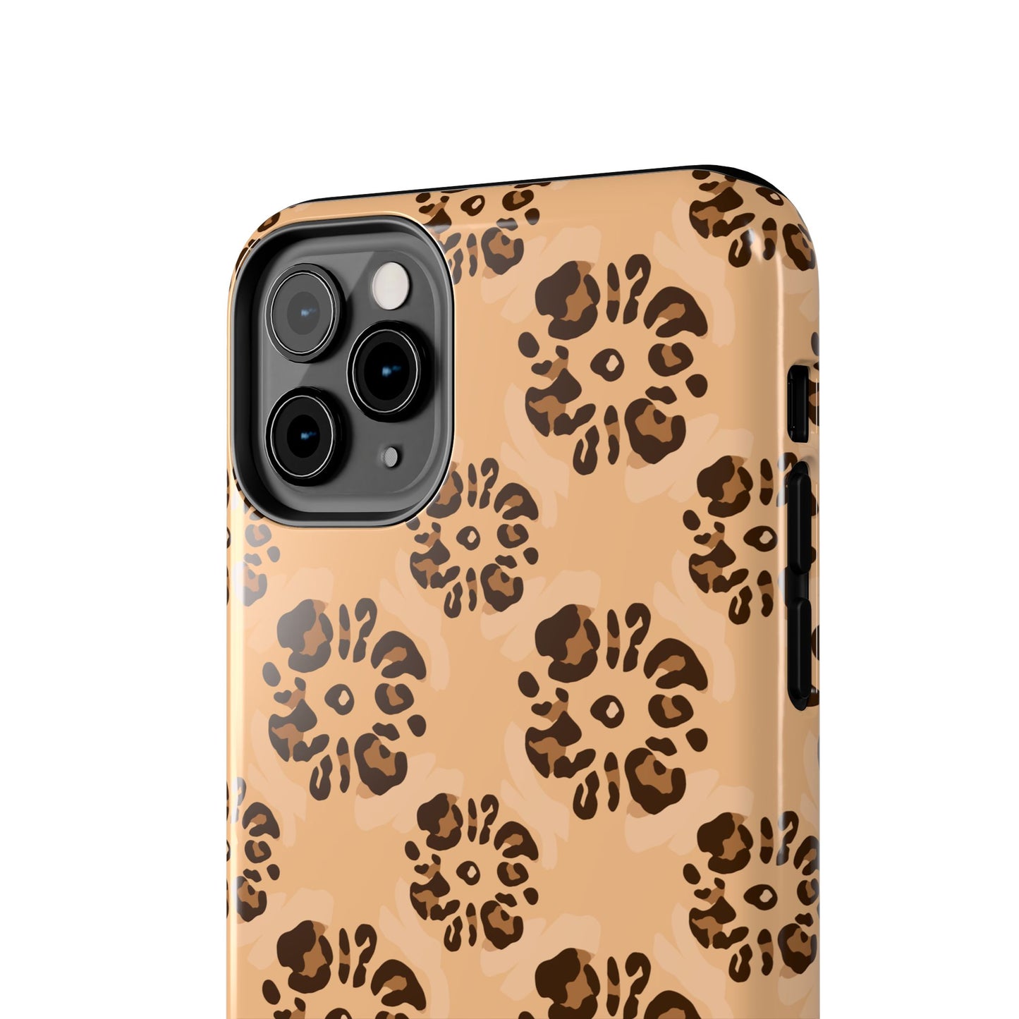 Tough Dual-Layer Phone Case - Leopard Floral Pattern for Ultimate Protection