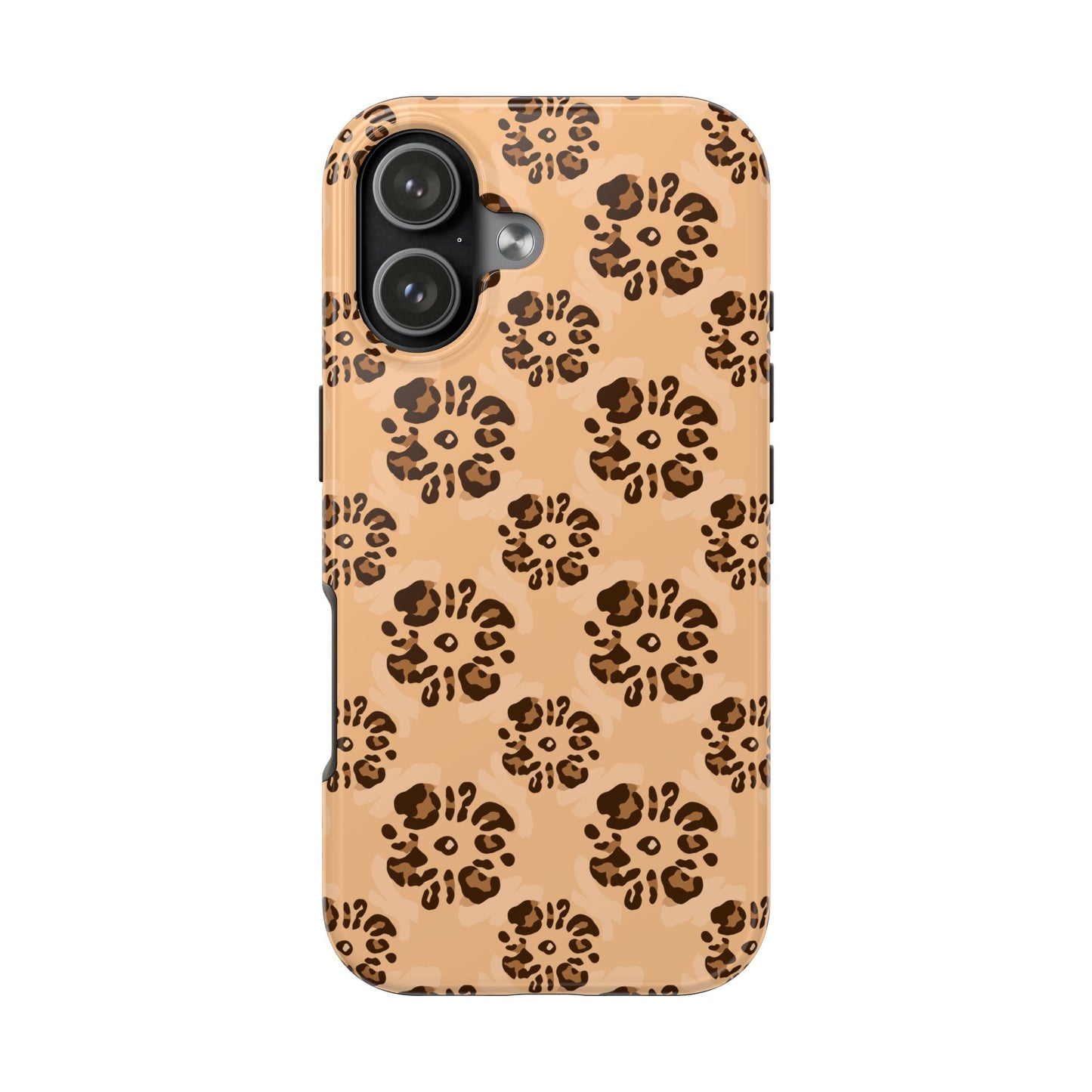 Tough Dual-Layer Phone Case - Leopard Floral Pattern for Ultimate Protection