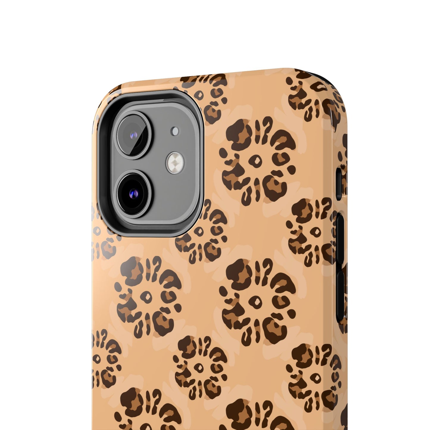 Tough Dual-Layer Phone Case - Leopard Floral Pattern for Ultimate Protection