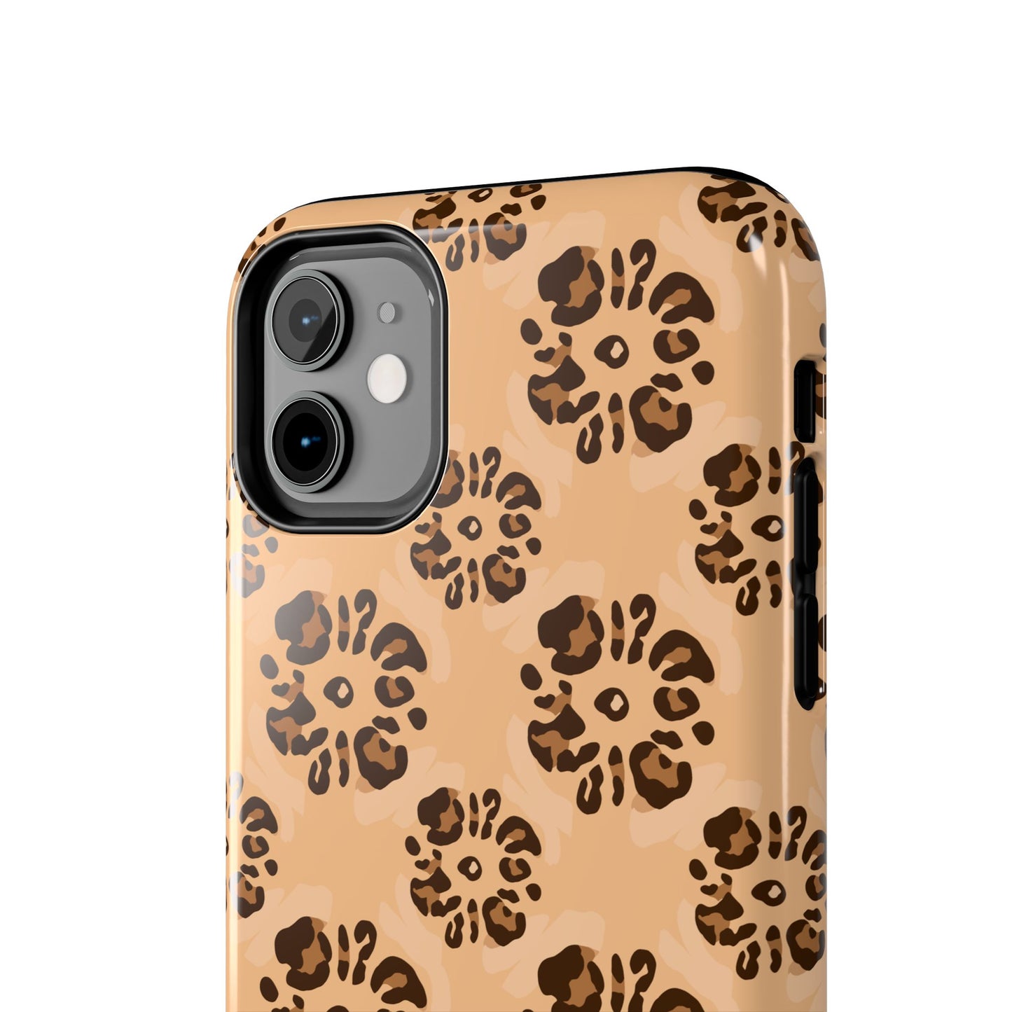 Tough Dual-Layer Phone Case - Leopard Floral Pattern for Ultimate Protection
