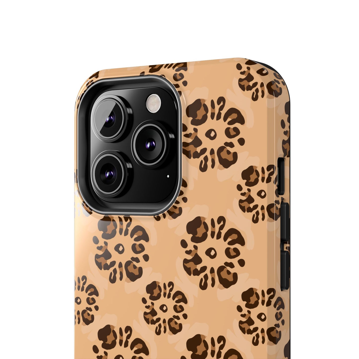 Tough Dual-Layer Phone Case - Leopard Floral Pattern for Ultimate Protection