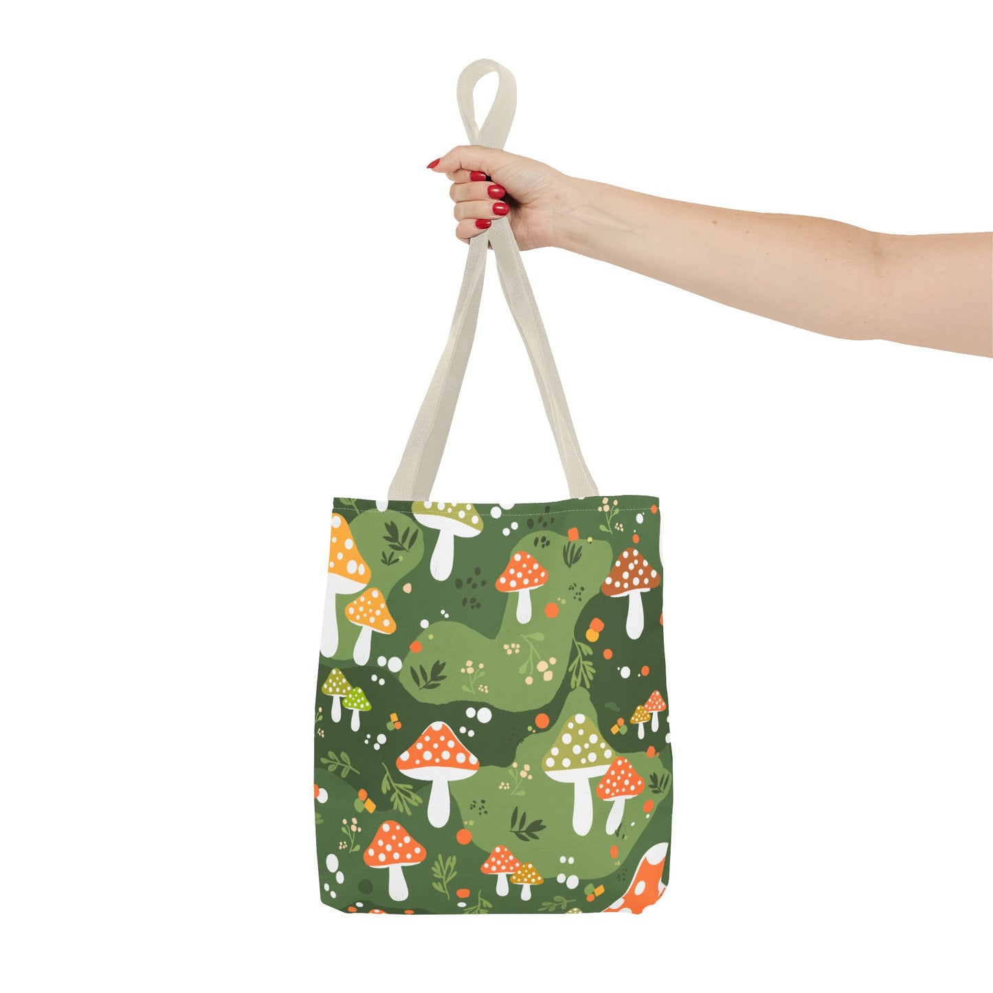 Folk Art Mushroom Tote Bag