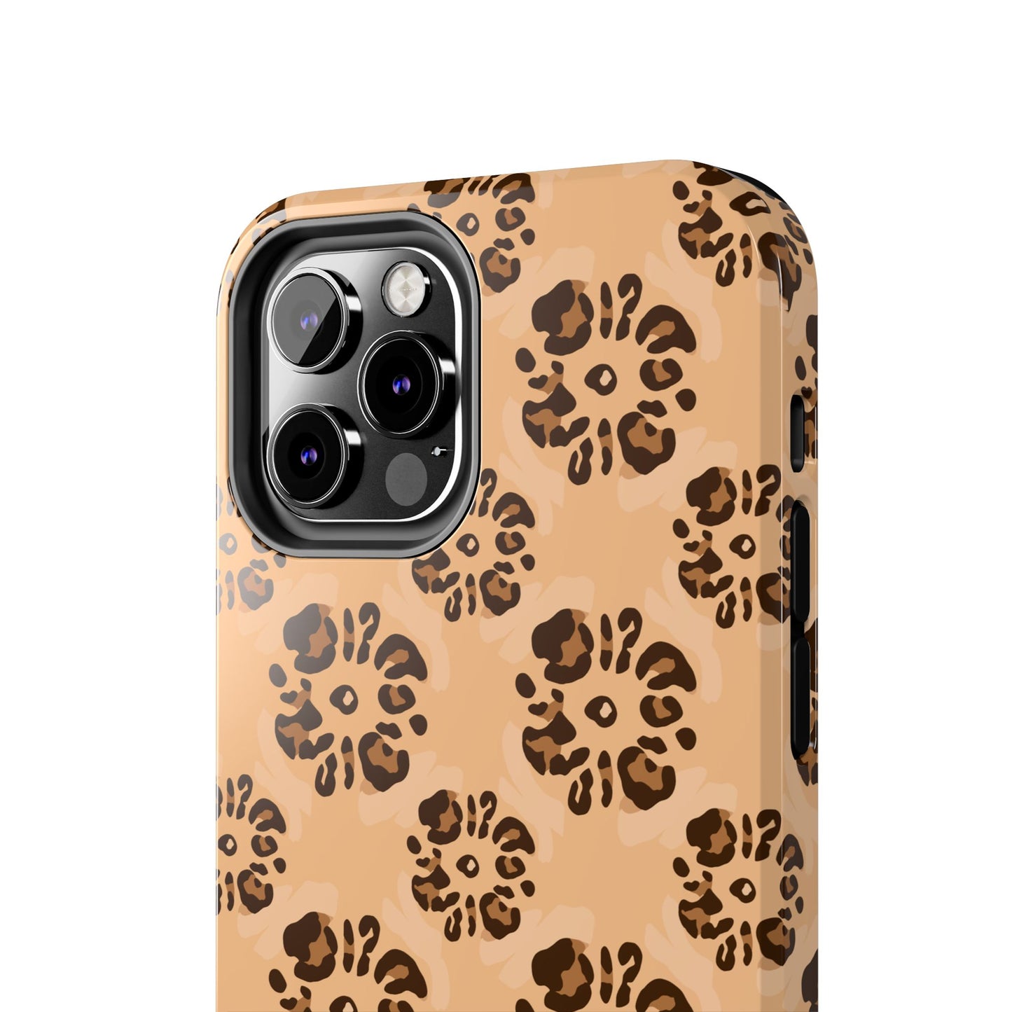 Tough Dual-Layer Phone Case - Leopard Floral Pattern for Ultimate Protection