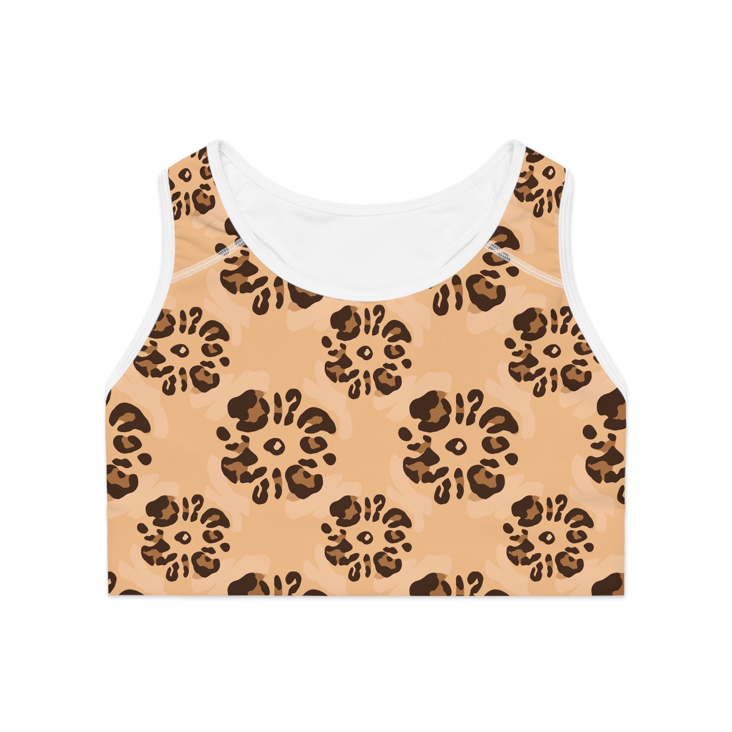Leopard Sports Bra with Unique Print Design