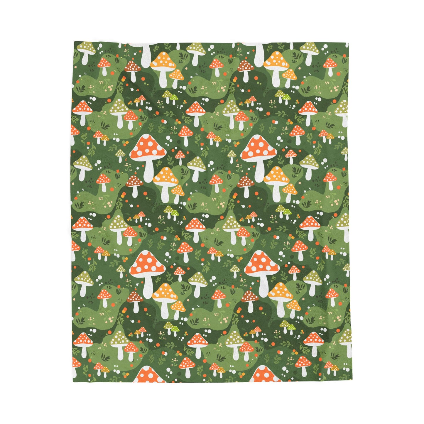 Enchanting Mushroom Pattern Throw Blanket