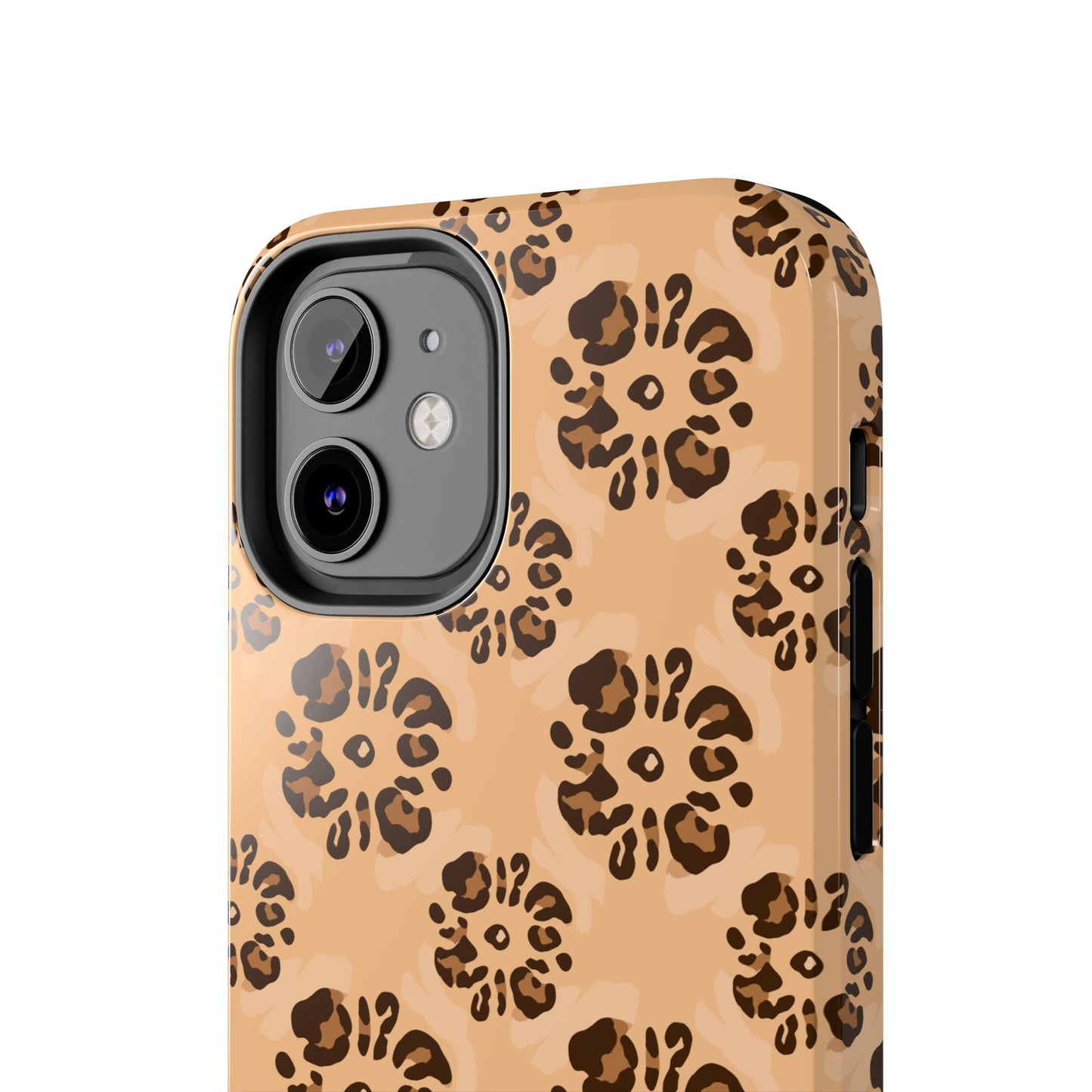 Tough Dual-Layer Phone Case - Leopard Floral Pattern for Ultimate Protection