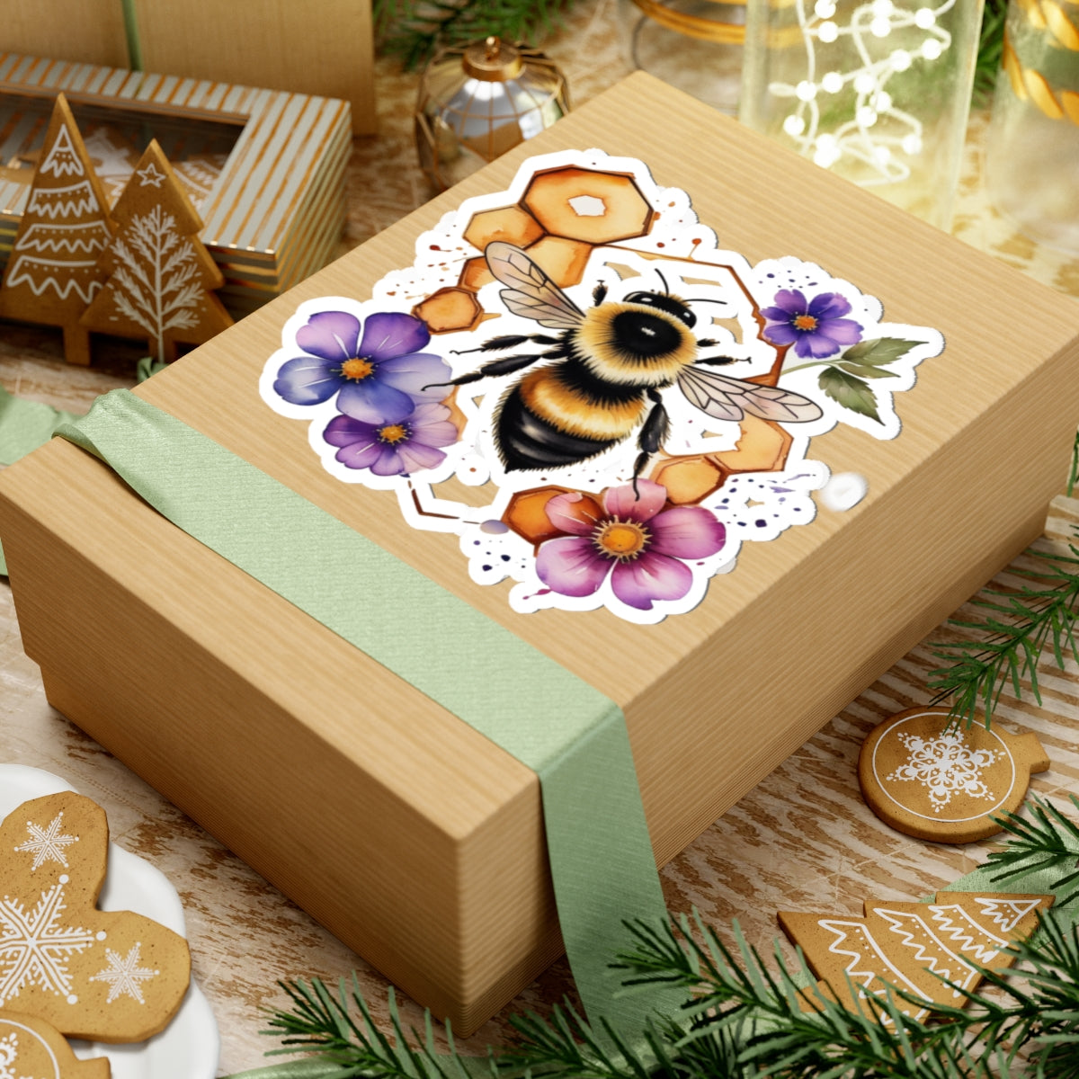 Bubble Bee Kiss-Cut Stickers