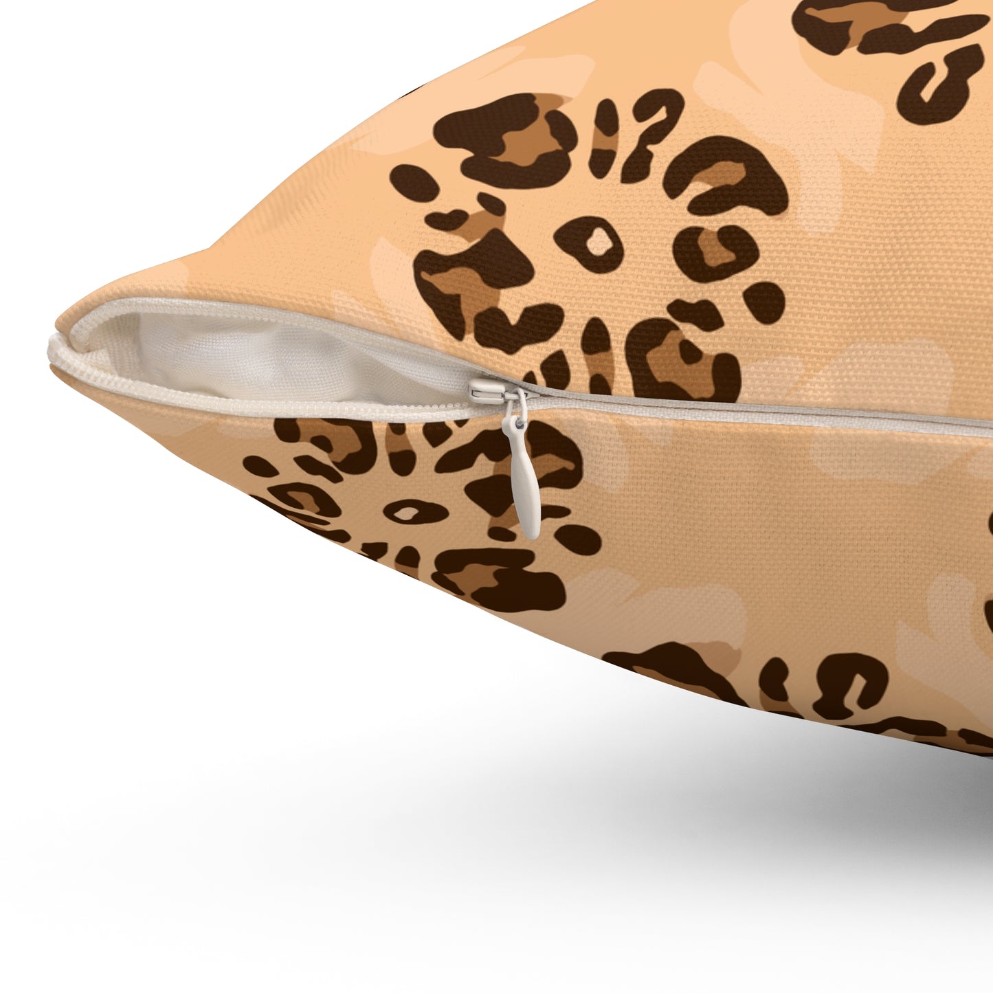 Leopard Floral Print Decorative Square Throw Pillow – Accent Cushion