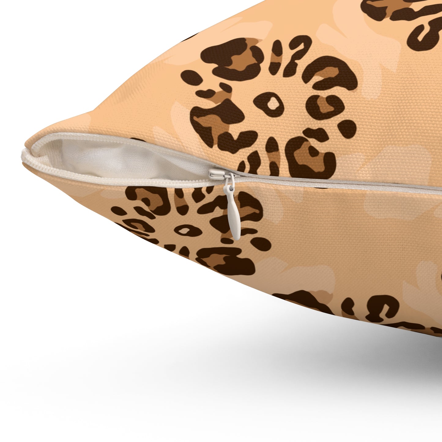Leopard Floral Print Decorative Square Throw Pillow – Accent Cushion