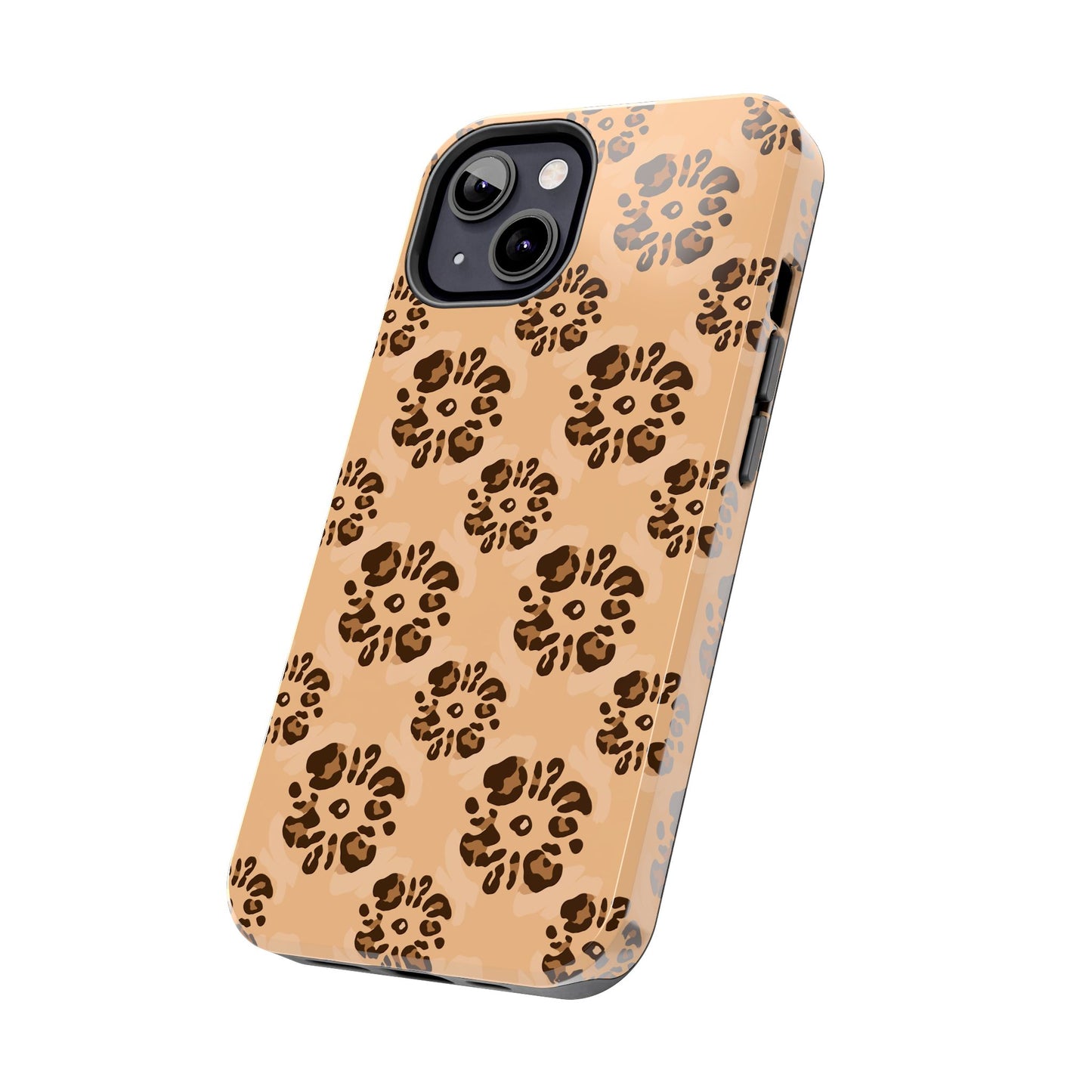 Tough Dual-Layer Phone Case - Leopard Floral Pattern for Ultimate Protection