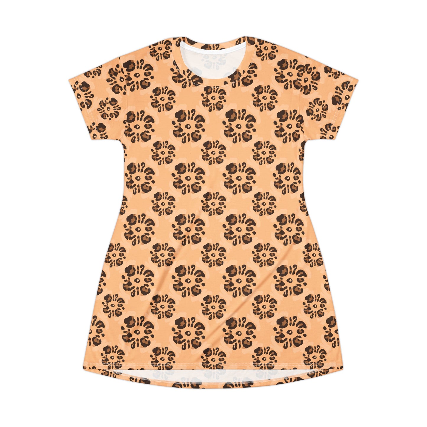 Leopard Print T-Shirt Dress - Unique Animal Print Design