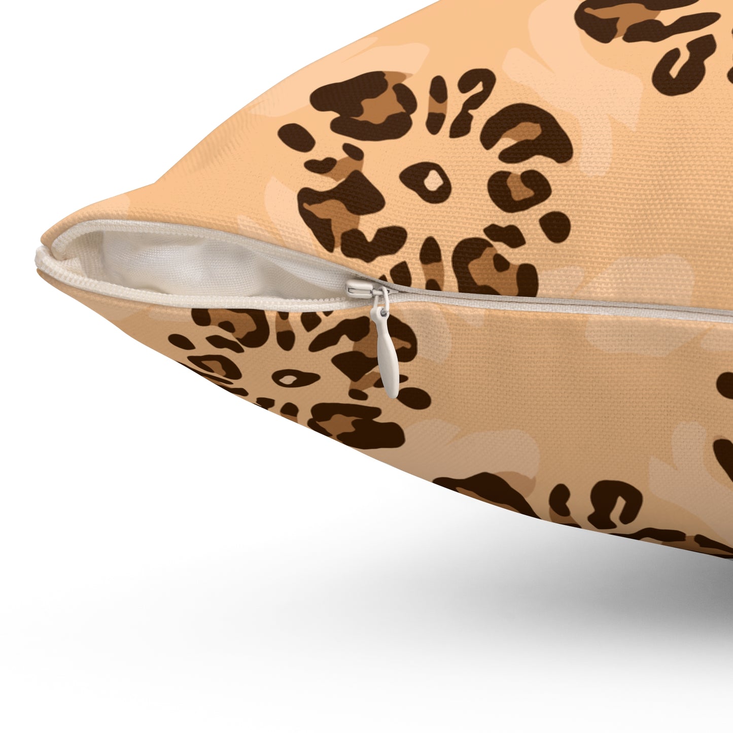 Leopard Floral Print Decorative Square Throw Pillow – Accent Cushion