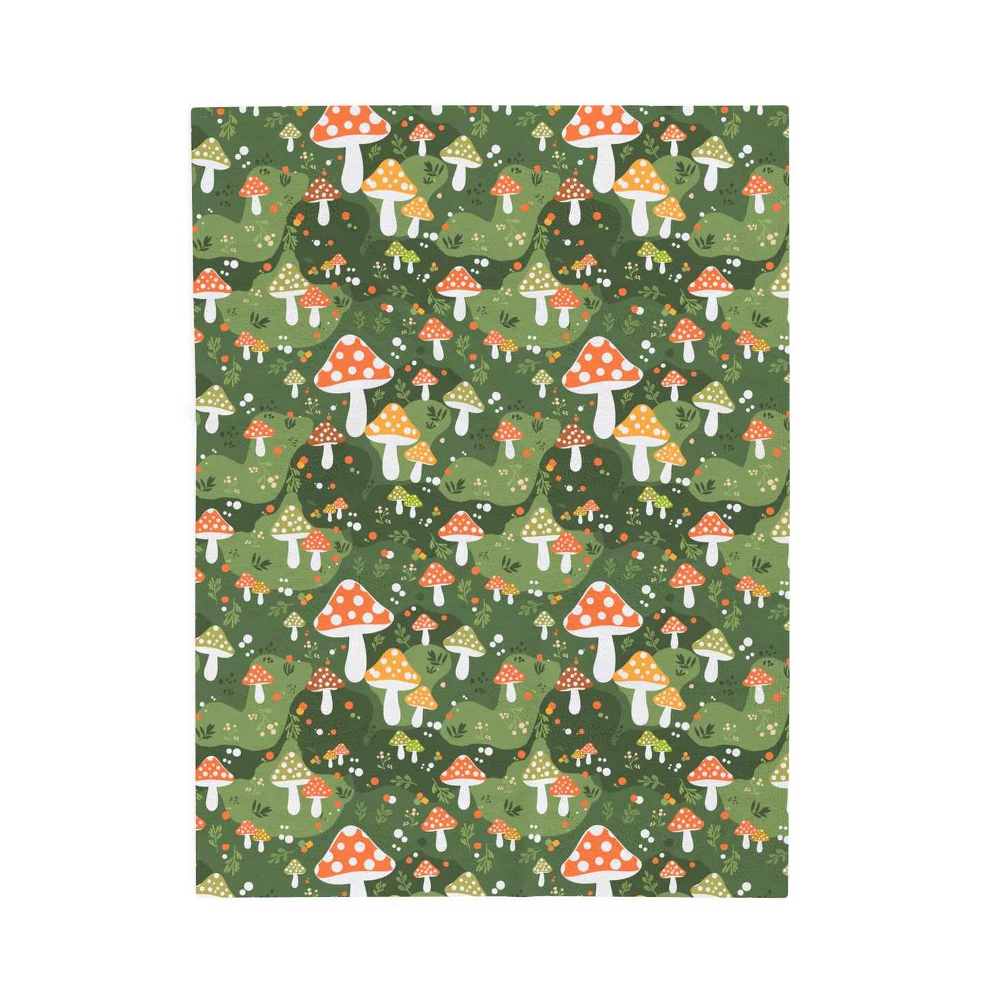 Enchanting Mushroom Pattern Throw Blanket