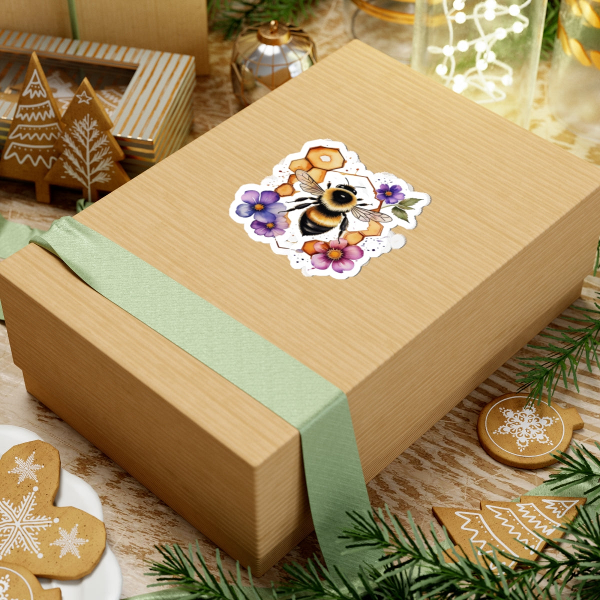Bubble Bee Kiss-Cut Stickers