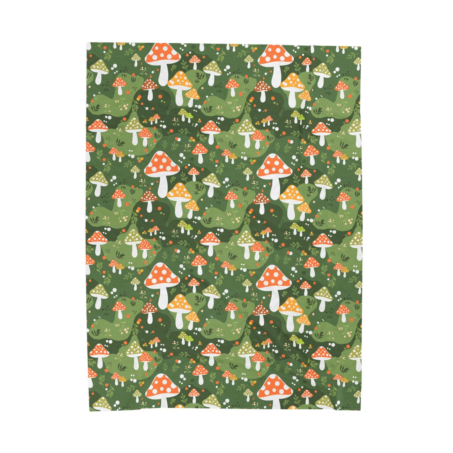 Enchanting Mushroom Pattern Throw Blanket