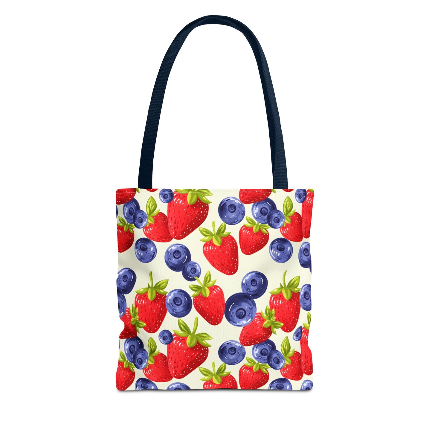 Fruit Tote Bag with Sweet Strawberries and Blueberries