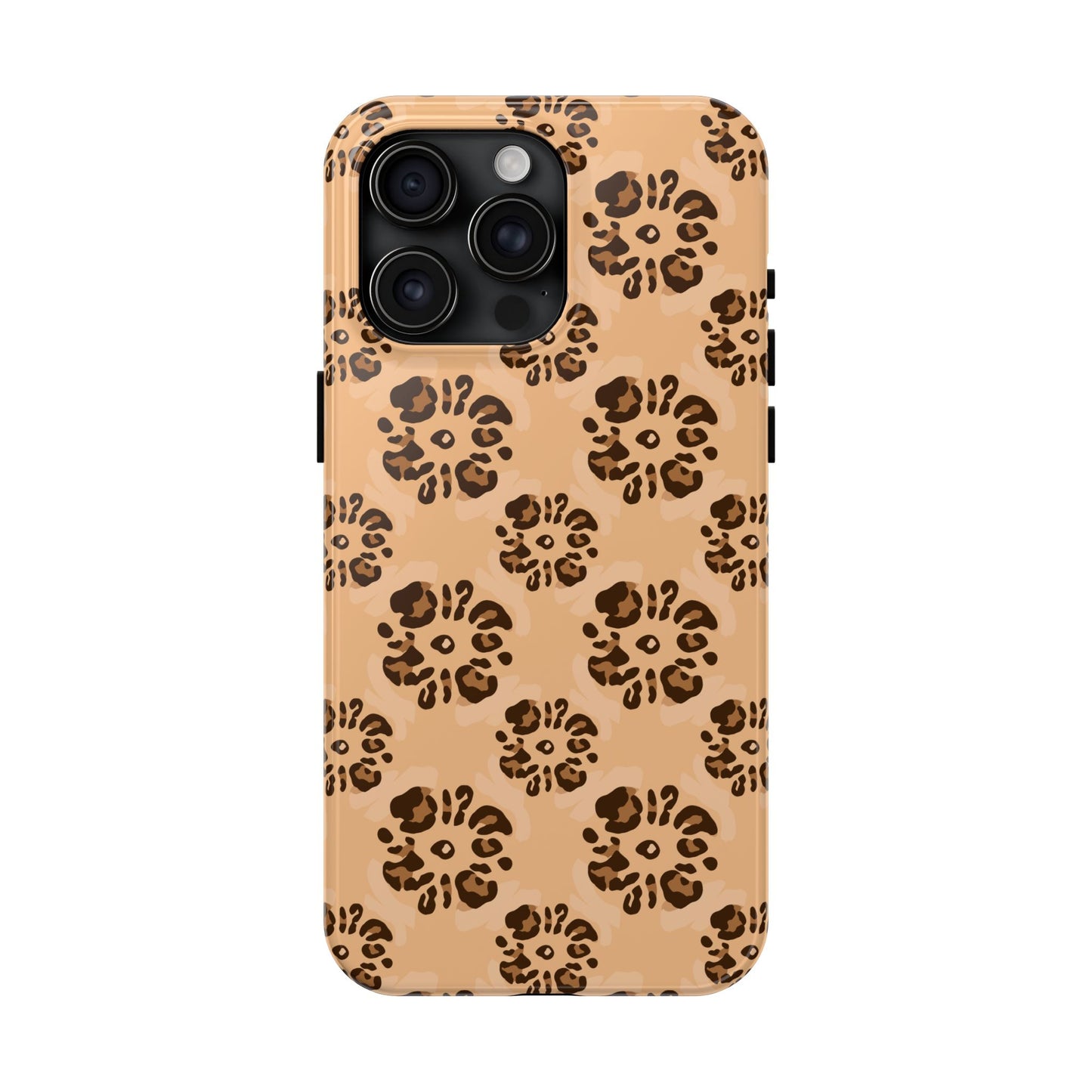 Tough Dual-Layer Phone Case - Leopard Floral Pattern for Ultimate Protection