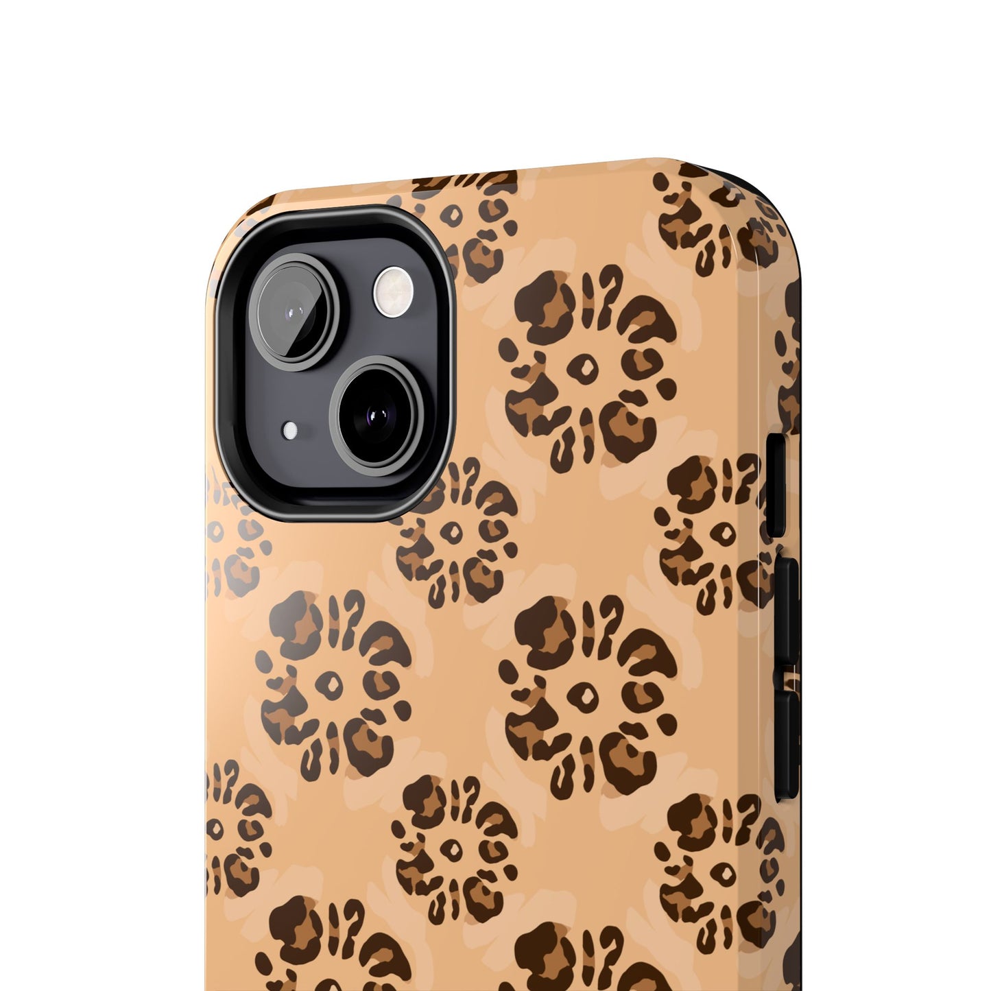 Tough Dual-Layer Phone Case - Leopard Floral Pattern for Ultimate Protection