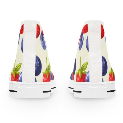 Colorful Fruit Pattern High Top Sneakers for Men