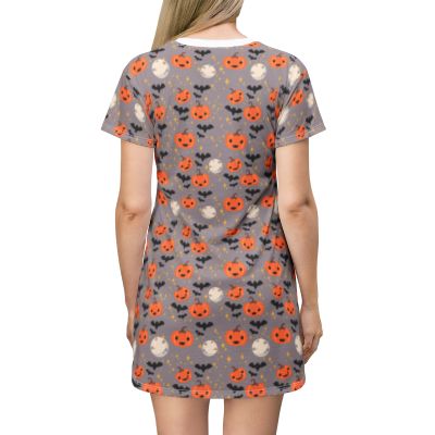 Halloween Pumpkin T-Shirt Dress