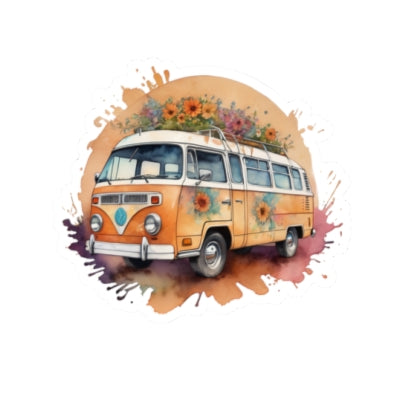 Hippie Bus Kiss-Cut Stickers