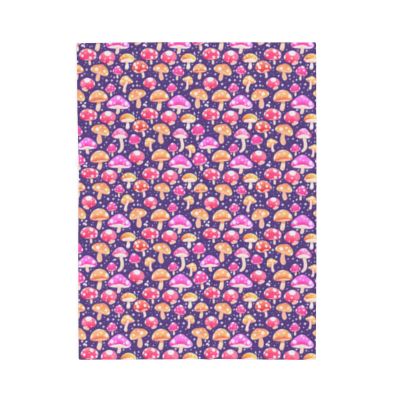 Mushroom Magic Velveteen Plush Blanket