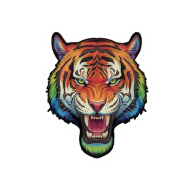 Rainbow Roaring Tiger Sticker