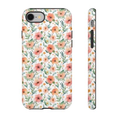 Watercolor Floral Print Tough Phone Case