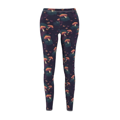 Witchy Mushroom And Moth Leggings