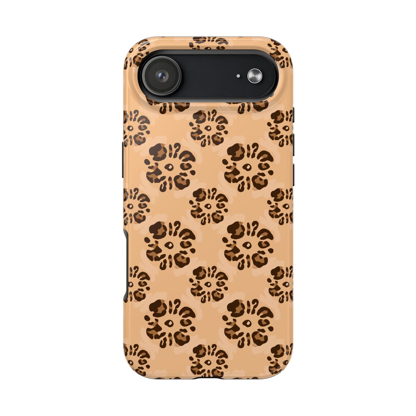 Tough Dual-Layer Phone Case - Leopard Floral Pattern for Ultimate Protection