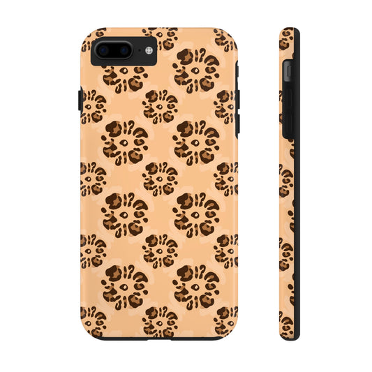 Tough Dual-Layer Phone Case - Leopard Floral Pattern for Ultimate Protection