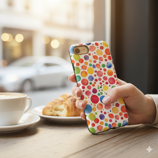 Polka dot drop Tough Phone Case