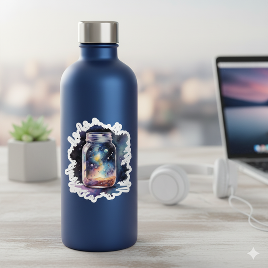 Universe in a jar Kiss-Cut Stickers